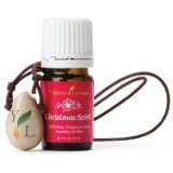Essential Oil Ceramic Diffuser Necklace with Christmas Spirit Oil