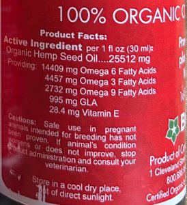 Biostar Empower K9 Organic Hemp Seed Oil Formula for Dogs and Horses 16 Ozs