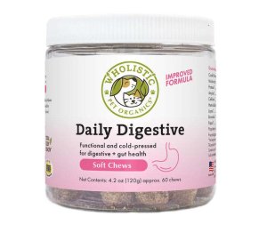 Wholistic Organic Pet Daily Digestive Soft Chews for Cats and Dogs 240 Chews